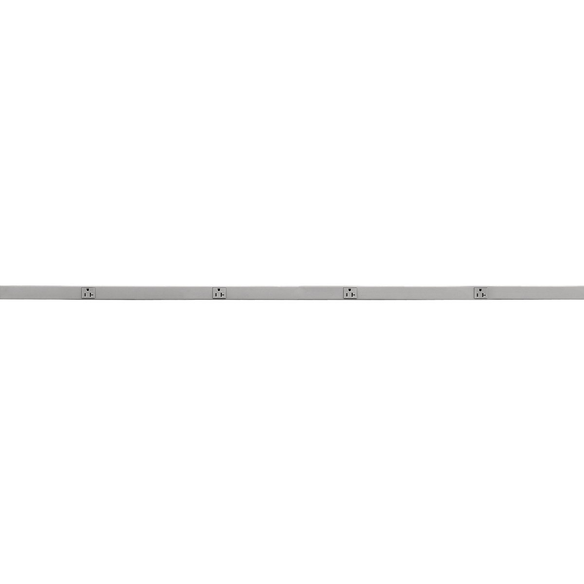 Product image for Pre-section 1-circuit 18" spacing 4-receptacle metal 20A grey 6'
