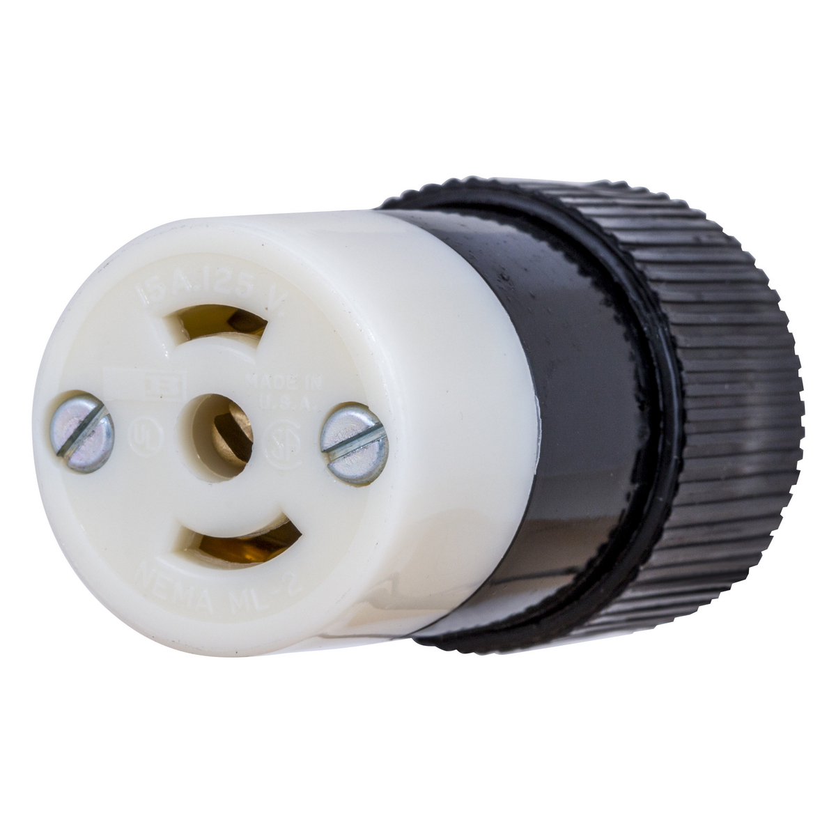 Product image for LKG CONN, MIDGET 15A 125V, ML-2R, BR