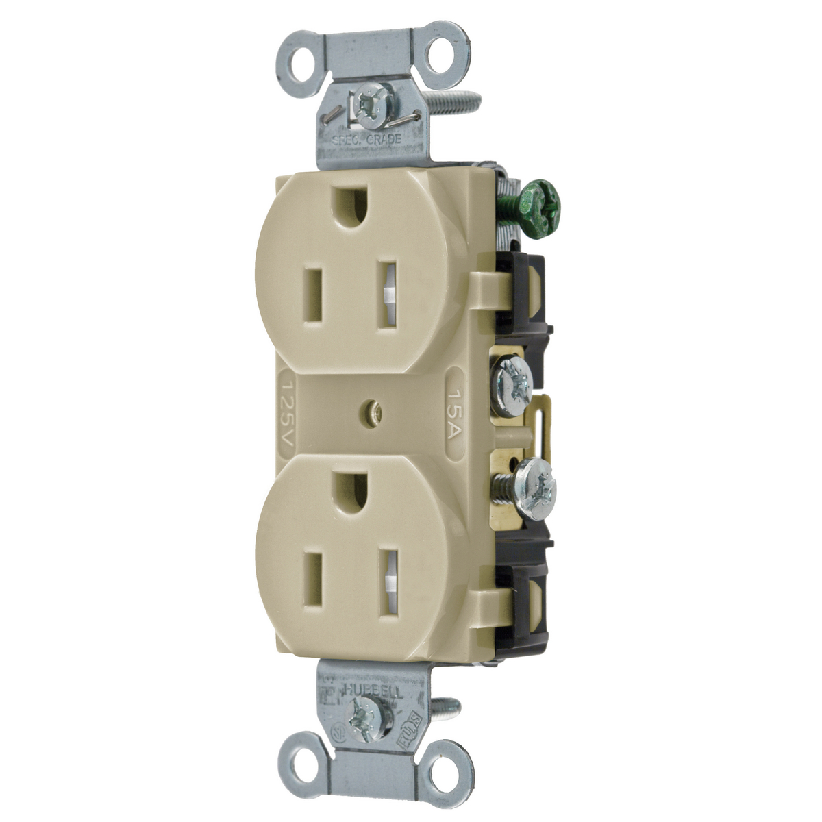 Product image for Receptacle 5-15R duplex TR 2P 15A 125V COM ivo