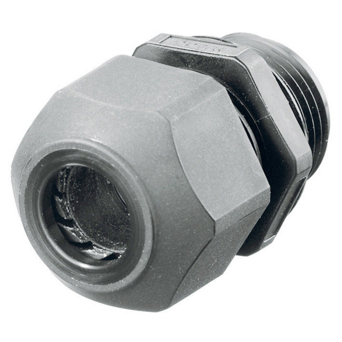Product image for Connector cord straight male nylon grey 3/4" NPT 0.45-0.71"