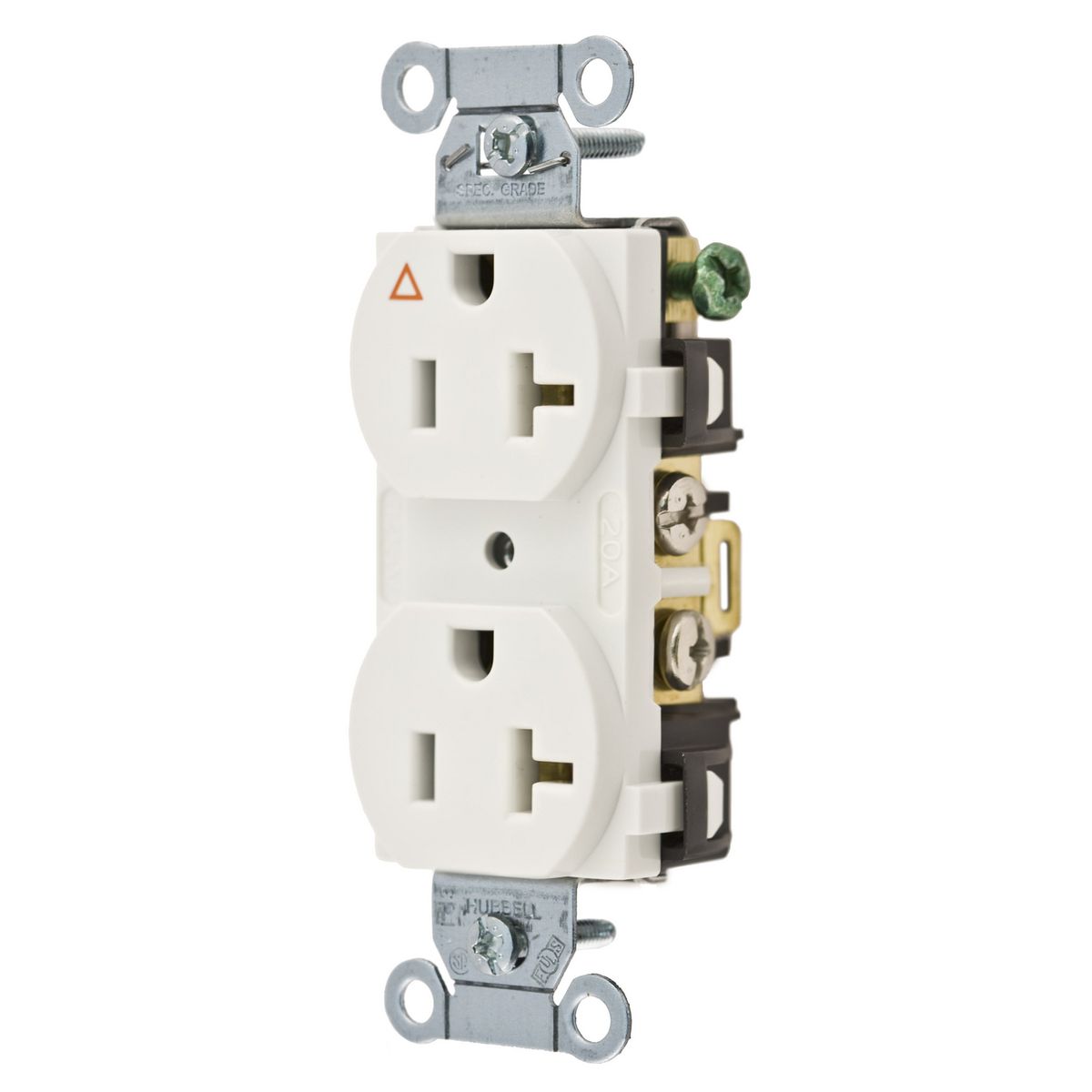 Product image for Receptacle flush isolated ground 125V 20A white