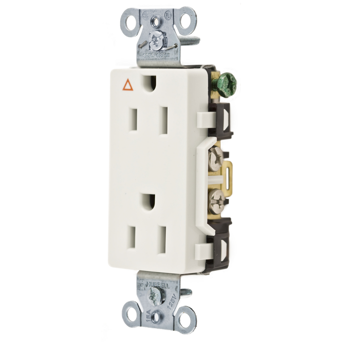 Product image for Receptacle flush isolated ground 125V 15A white