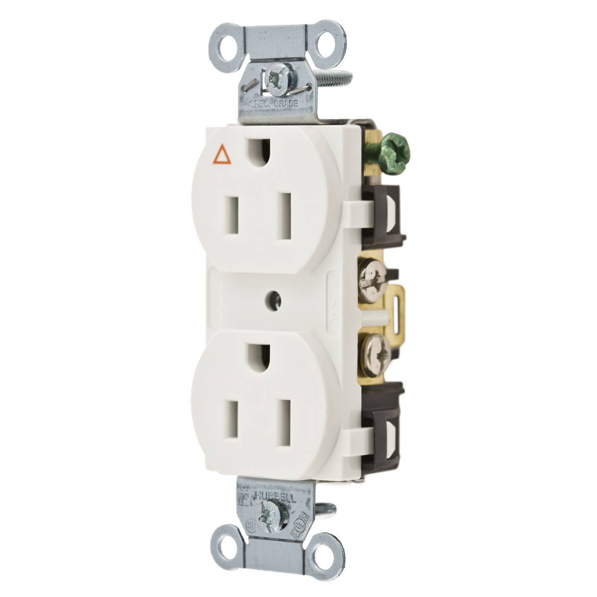 Product image for Receptacle flush isolated ground 125V 15A white