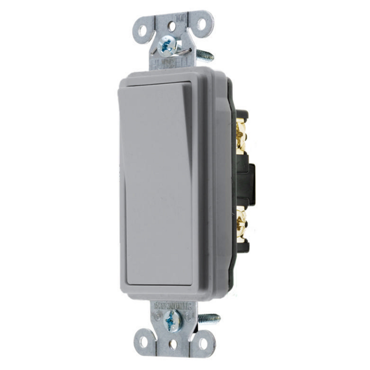 Product image for Switch toggle back-side wire 1P 120/277V 15A gry