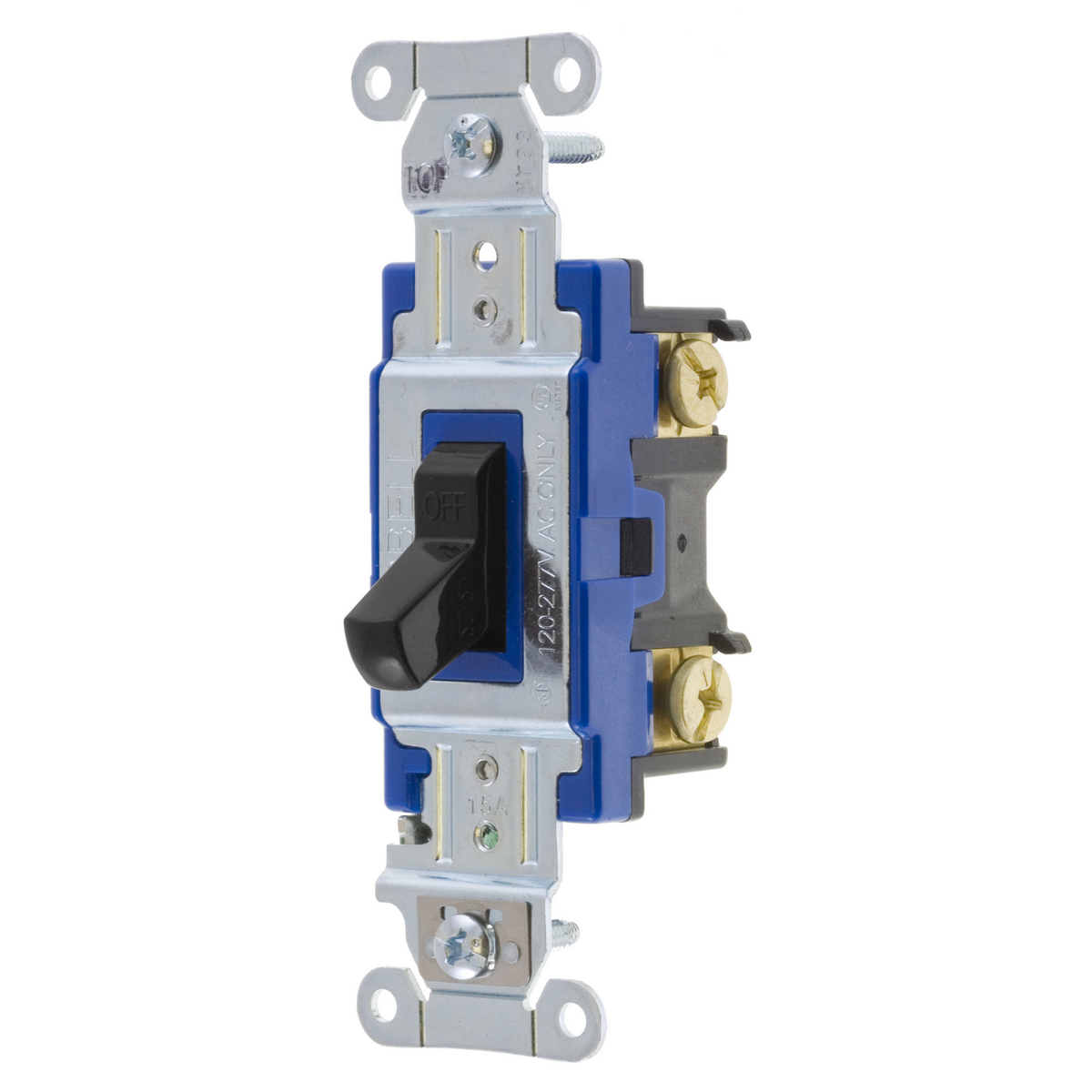 Product image for Switch toggle 1-pole 15A 120/277VAC black