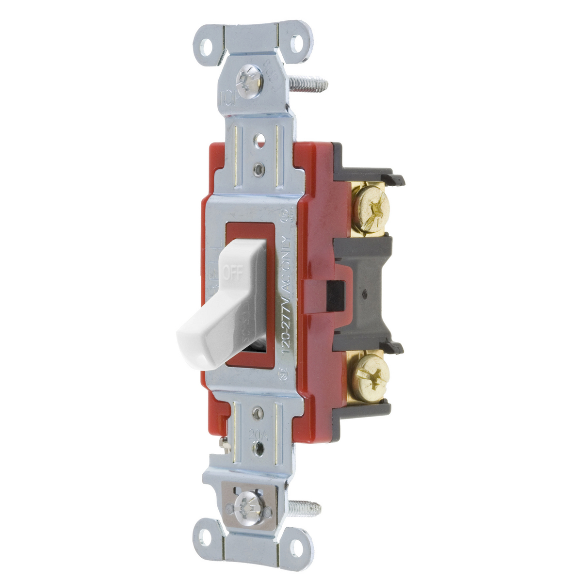 Product image for Switch specification grade 2-pole 20A 120/277VAC white