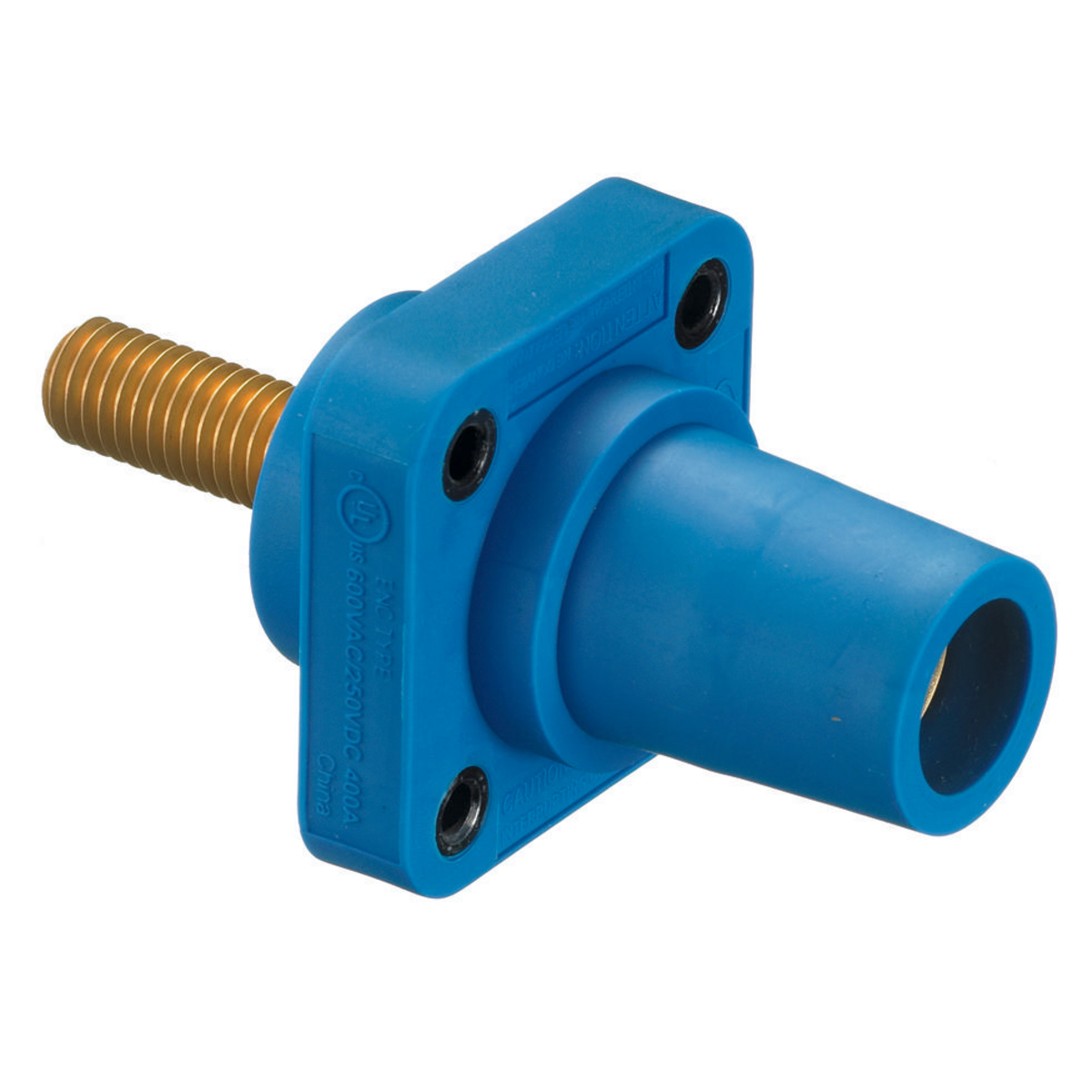 Product image for HUB HBLFRSBL RECEPTACLE FEMALE STUD 300A/ 400A 1POLE BLUE