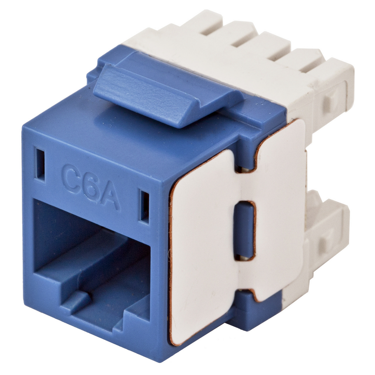 Product image for Jack component compliant CAT6A blue 1/pk