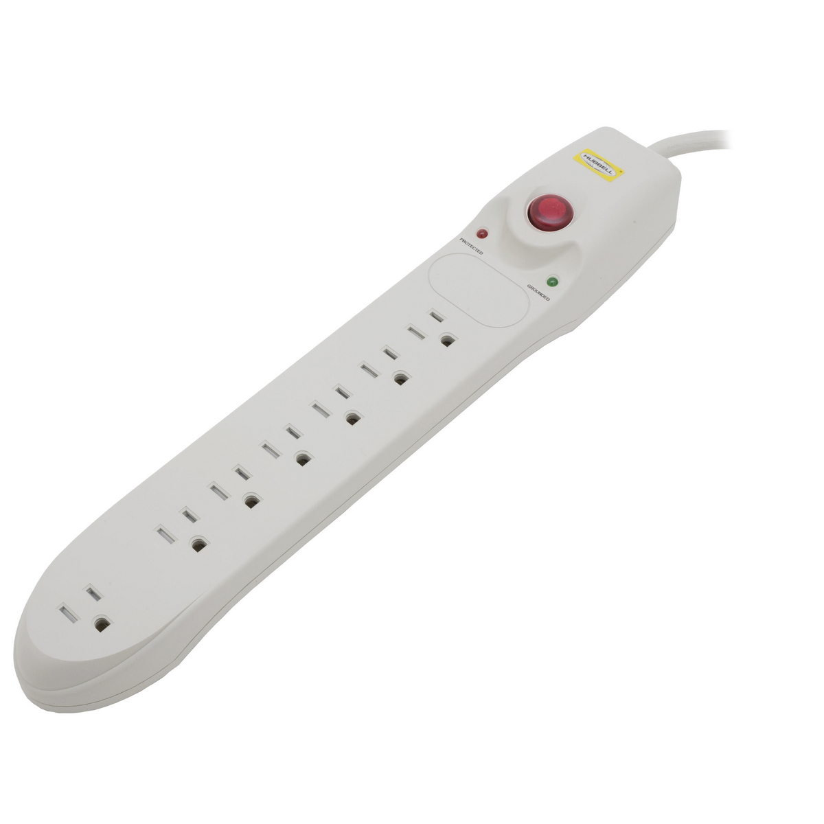 HUB HBL7PS1050A POWERBAR 7OUTLET 1050JOULES 19500AMP SPIKESHIELD W SURGE PROTECTION 6'CORD