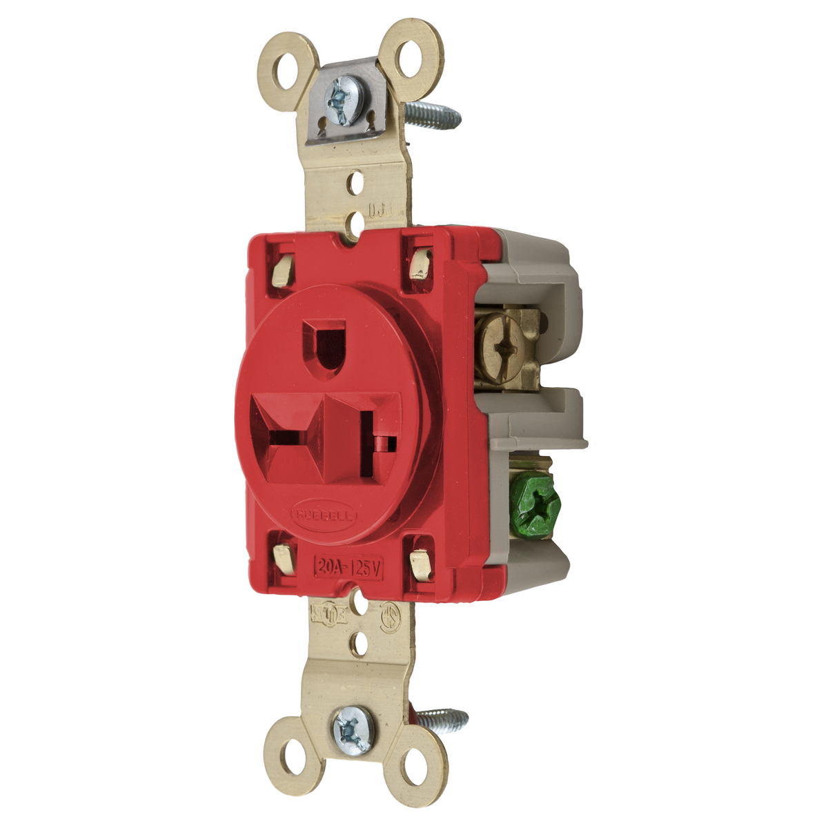 Product image for Receptacle 2-pole specification-grade 20A 250V red