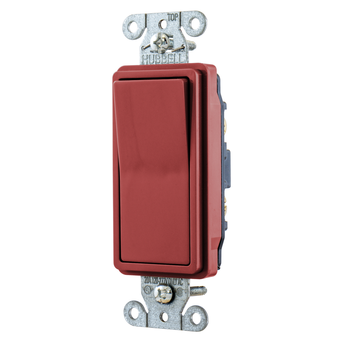 Product image for Switch rocker 1-pole 20A 120-277VAC red