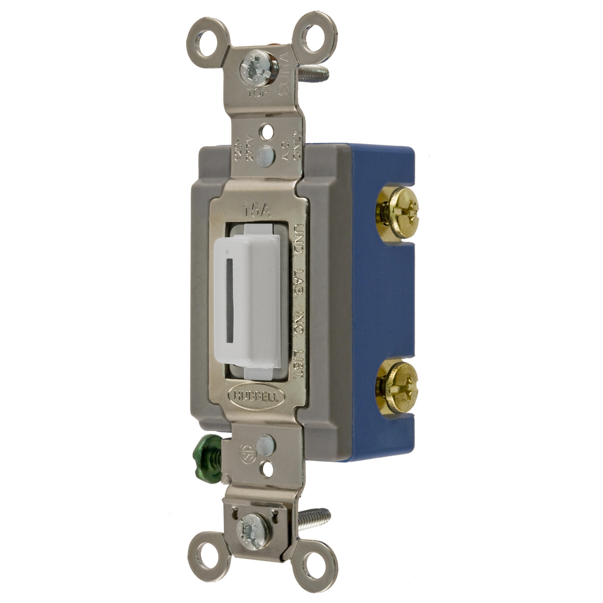 Product image for HUB HBL1201LW SWITCH TOGGLE SINGLE POLE LOCKING WHITE 120V 277V
