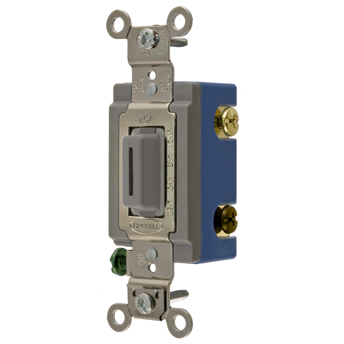 Product image for 3W TOG, IND GRD, 15A 120/277V, LK, GY