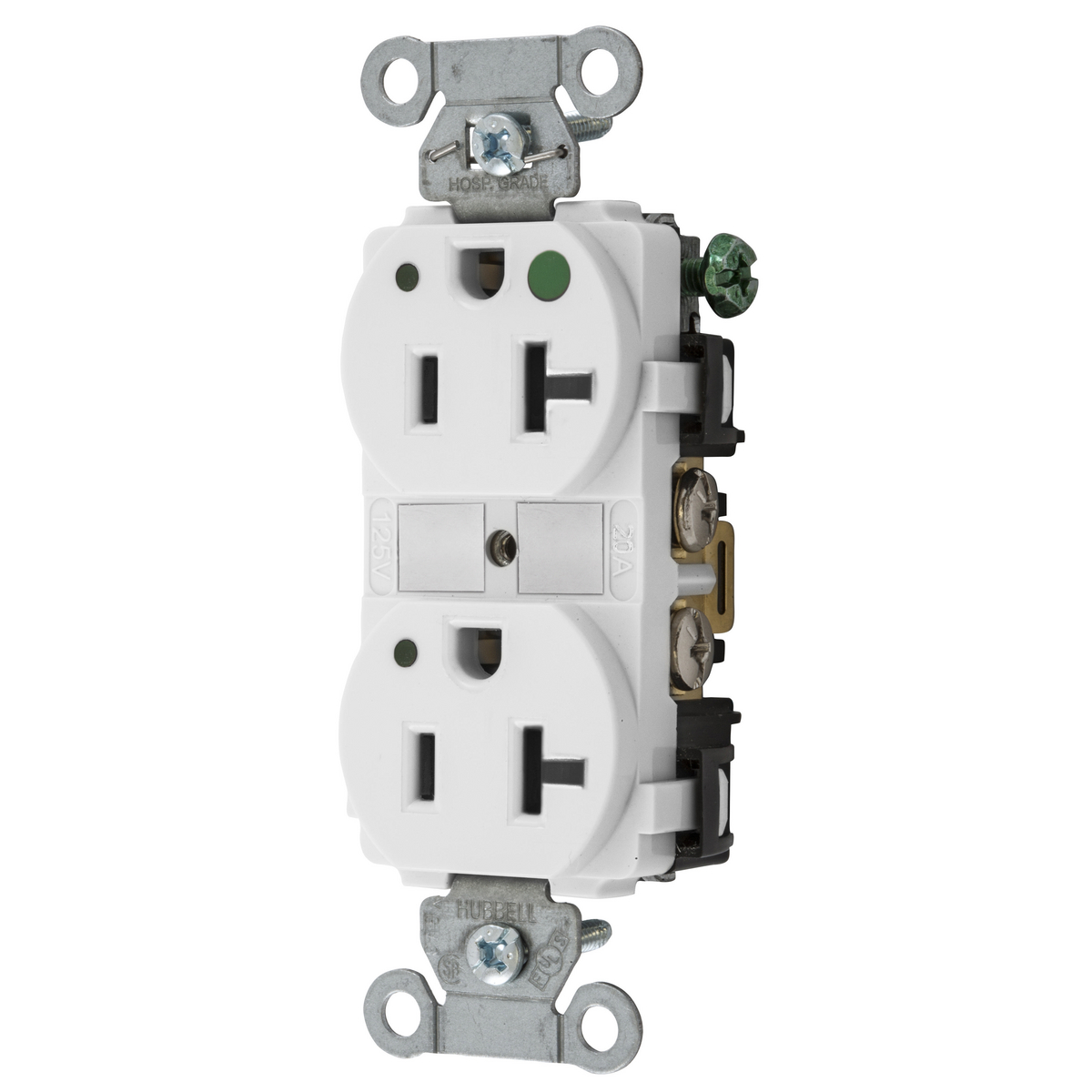 Product image for HUBBELL-PRO HG DPLX 20A/125V LED WH
