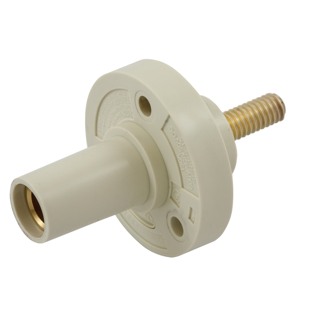 Product image for SINGLE POLE SER 15 RECEP, STUD, 150A, WH