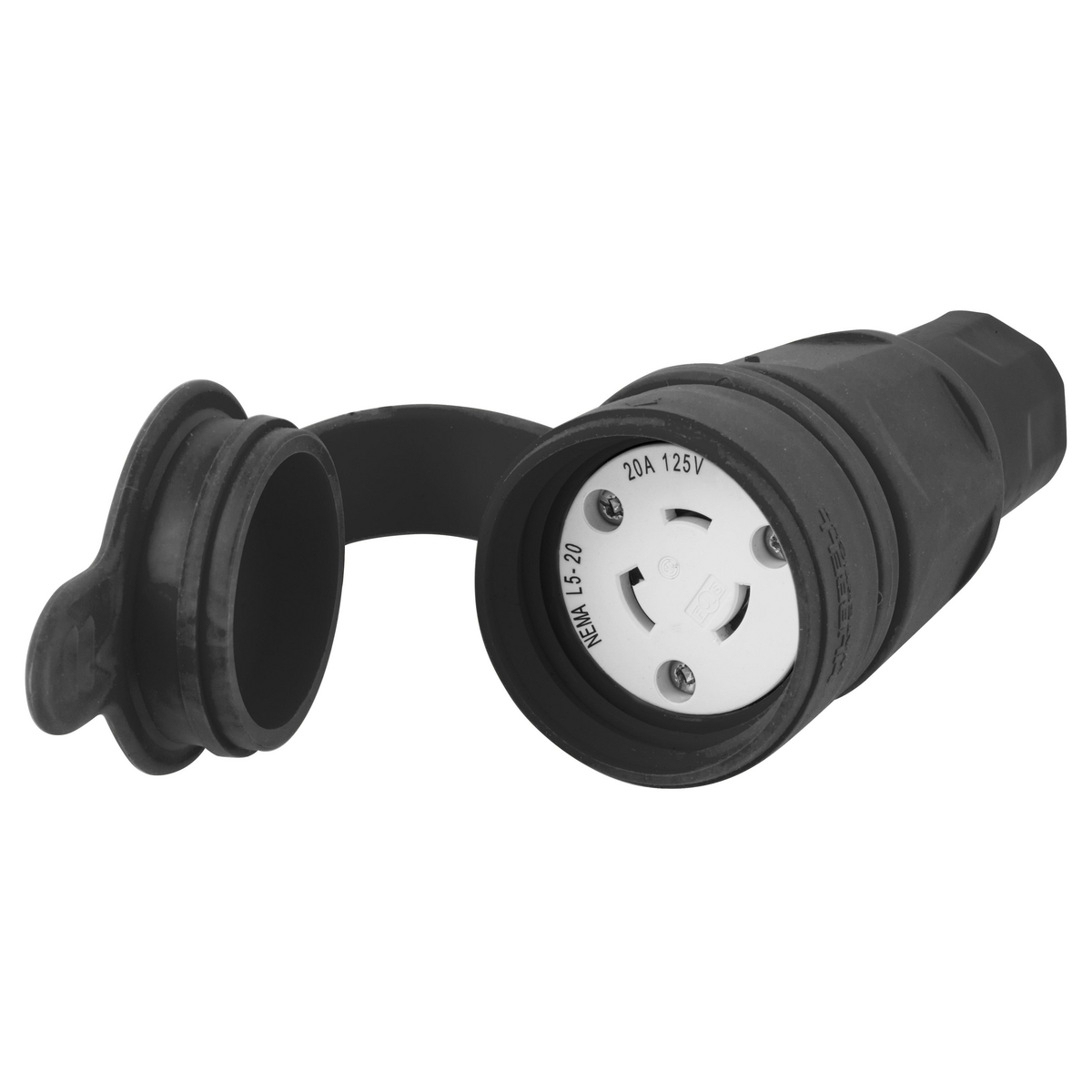 Product image for CONN, NEMA L5-20R, 20A 125V, BK