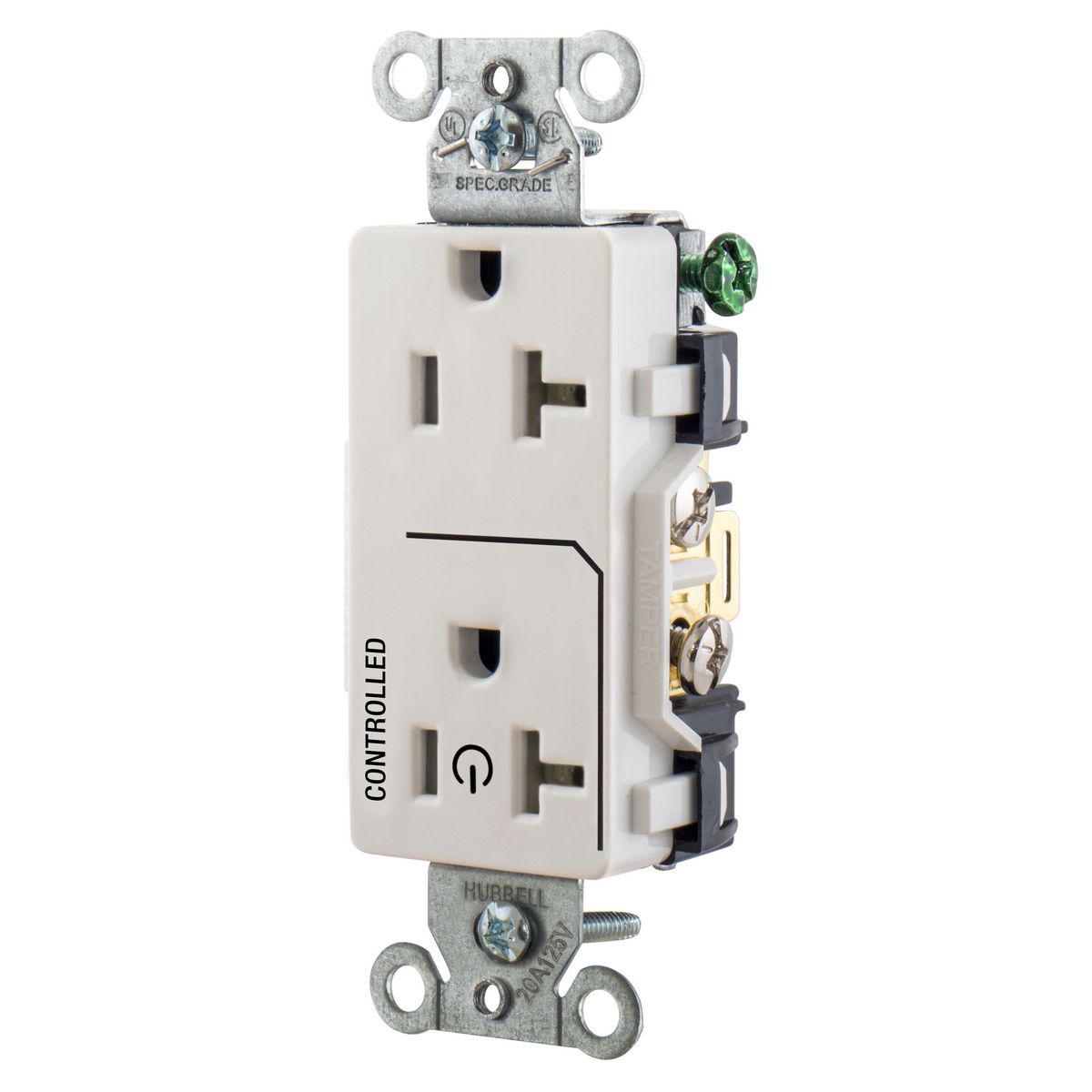 Product image for 1/2 CONTROLLED 20A 125V, B/S, DECO, WH