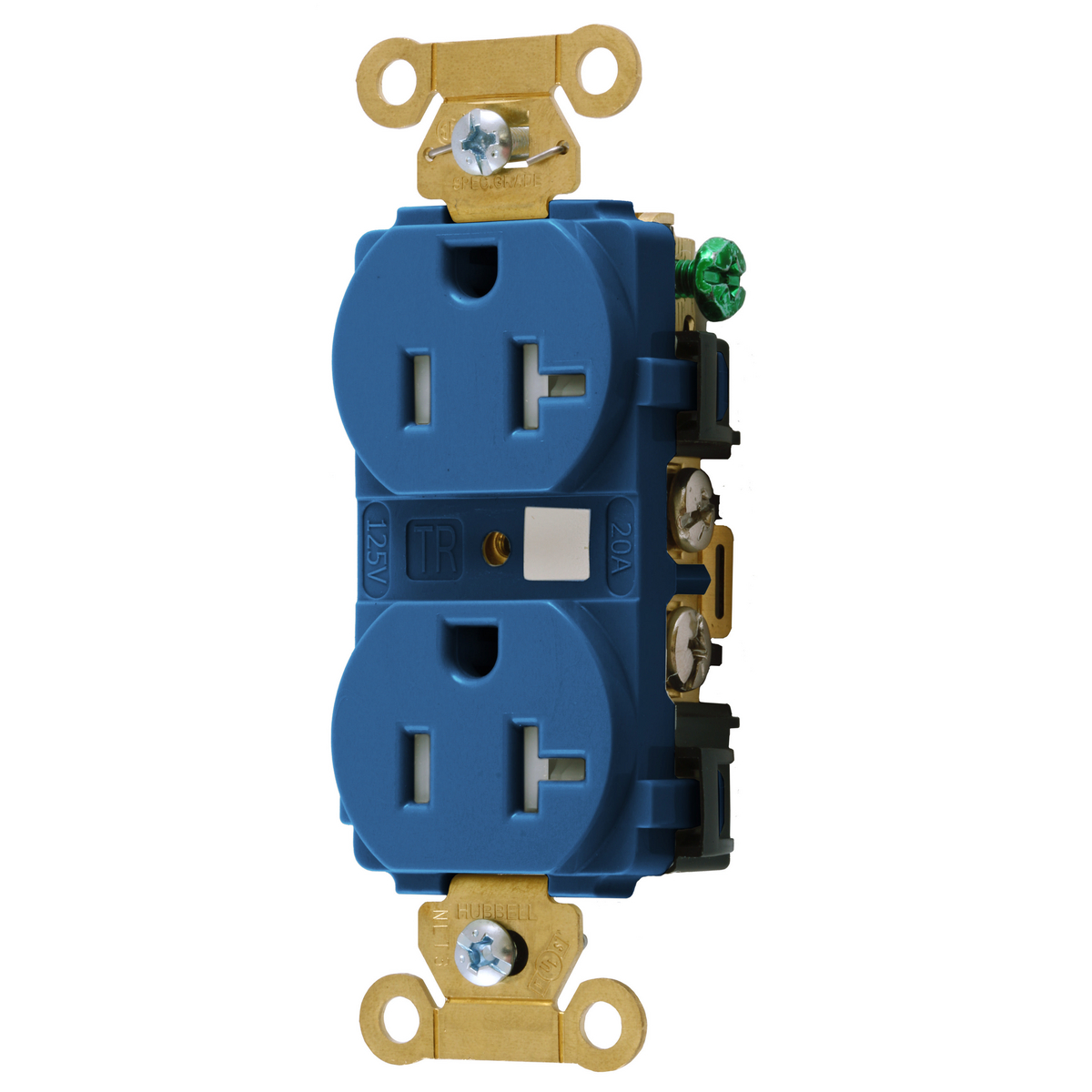 Product image for DUP RCPT, IND, TR, 20A/125V, 5-20R, BL