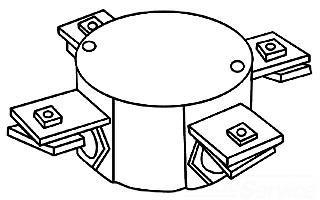 Product image for JCT-BX W/ 4 BRKTS STL