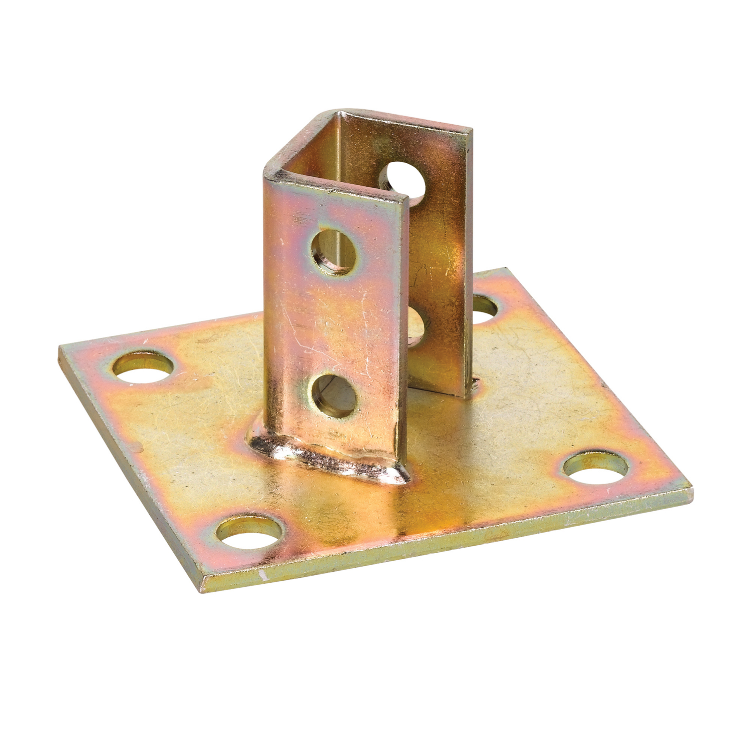 Product image for Base post GoldGalv steel 6x6"