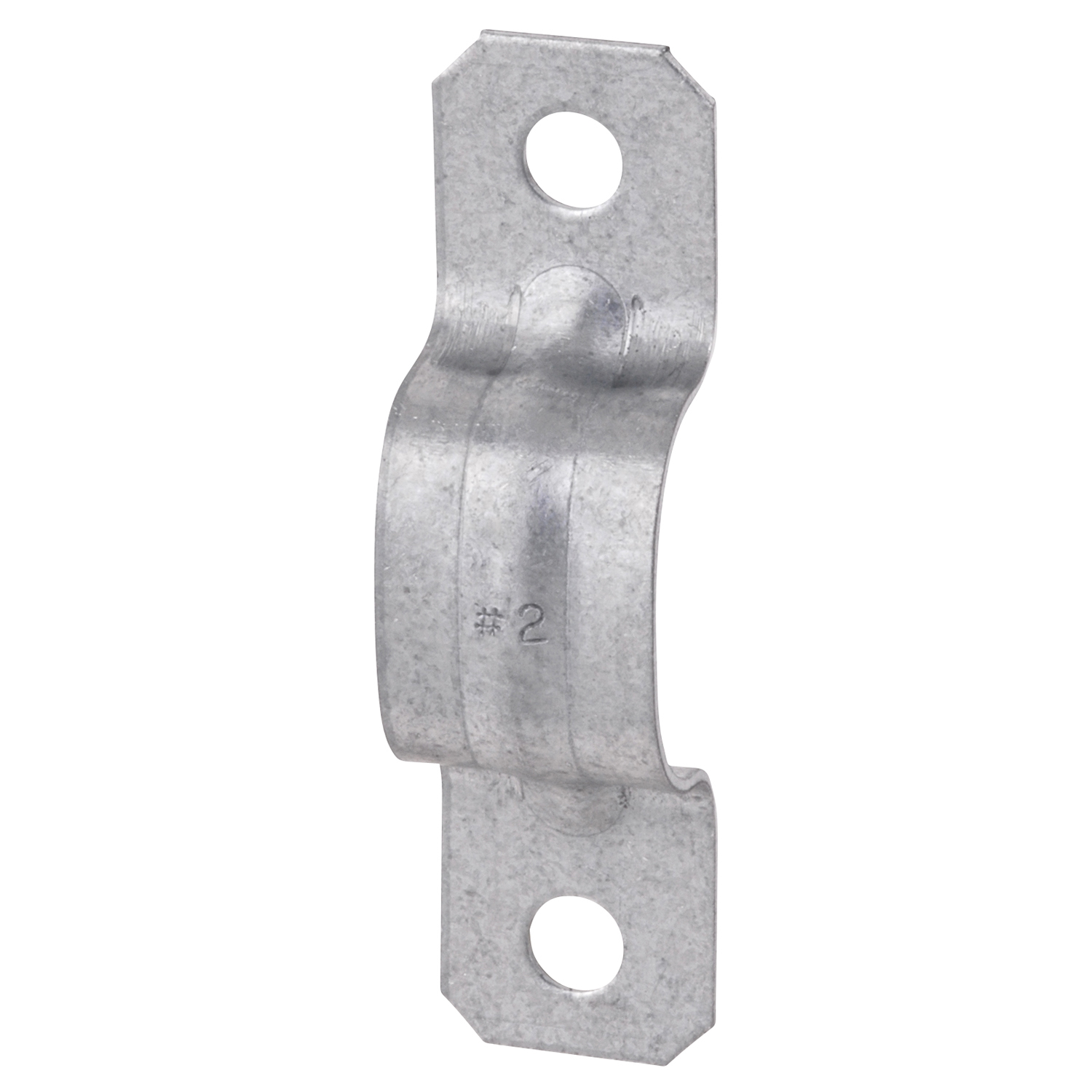 Product image for Clamp cushioned two hole GoldGalv steel 1-3/8"