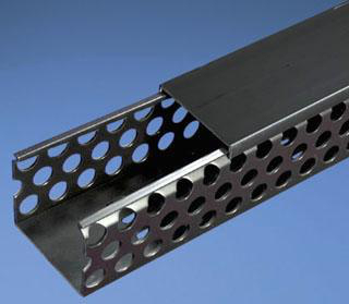 Product image for ROUND HOLE DUCT, PVC, 1X2X6',BLK,6FT