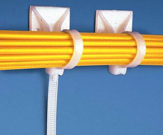 Product image for LOCKINGCABLETIE,ADHMOUNT,WH,PK100