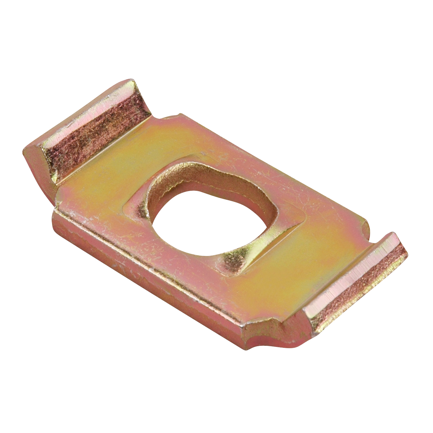Product image for Bracket flat GoldGalv steel for 3/8 or 1/2" hanger