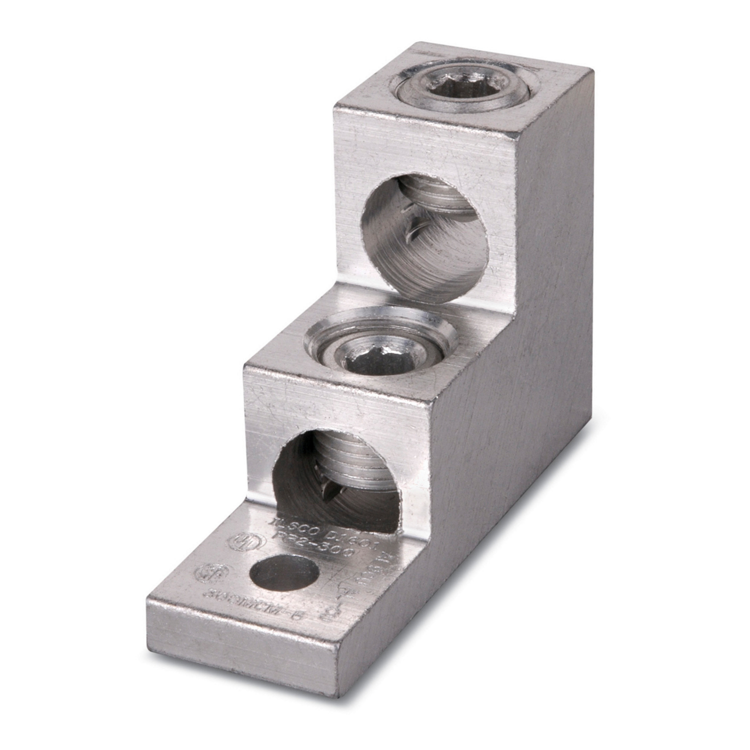 Product image for Connector mech 2-cond 6-300AWG 3/8in 1-hole