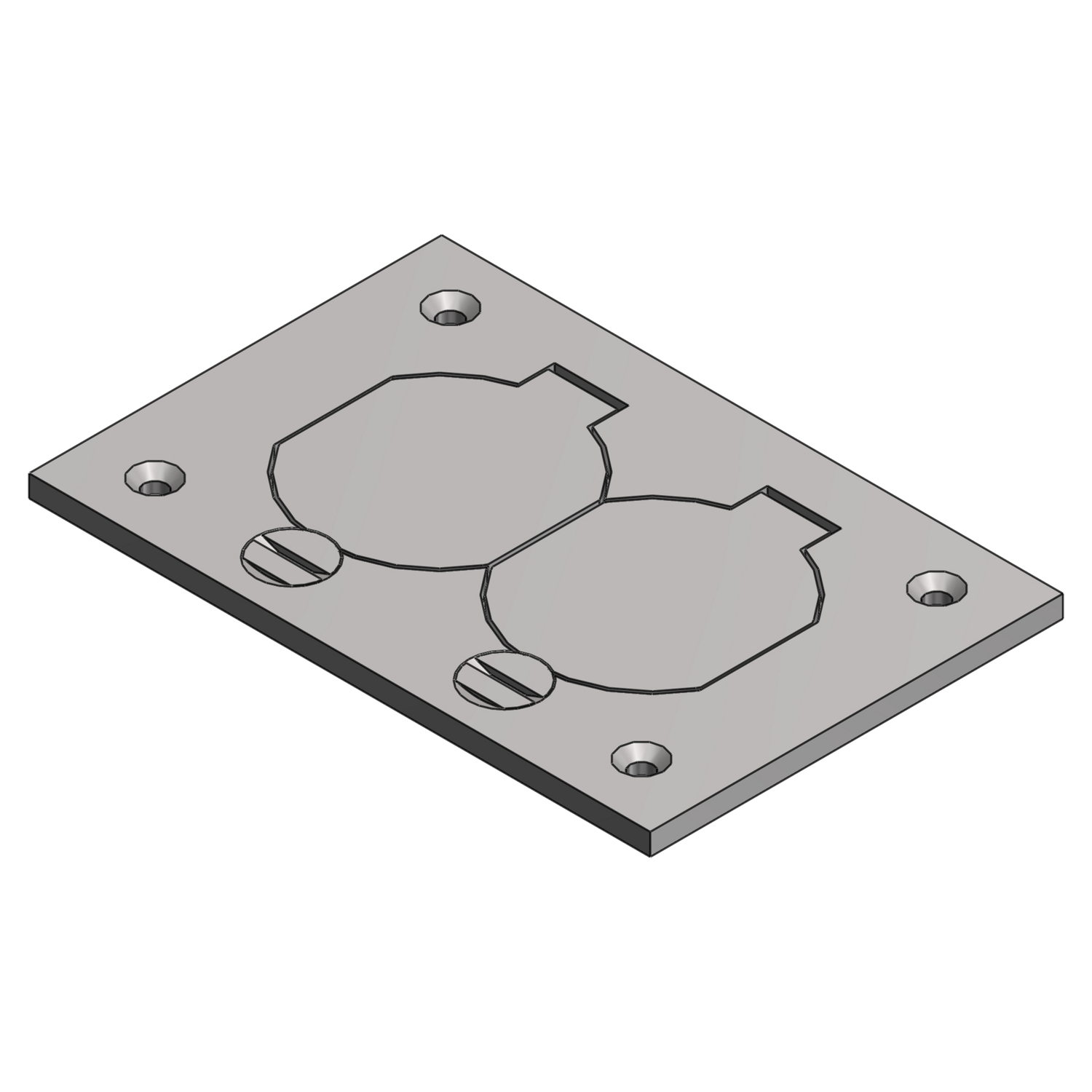 Product image for Plate cover duplex lift lid aluminium