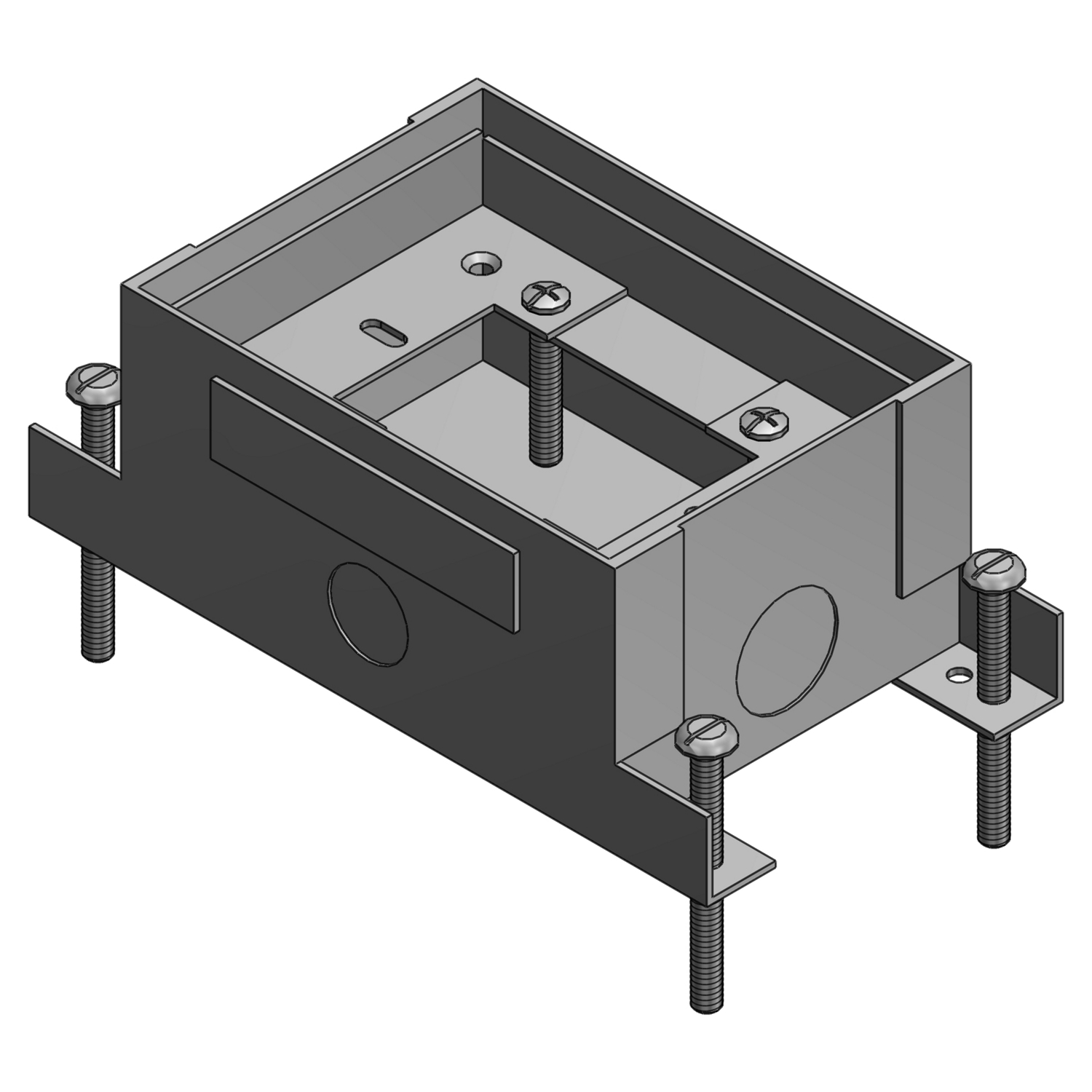Product image for Shallow 1-gang steel