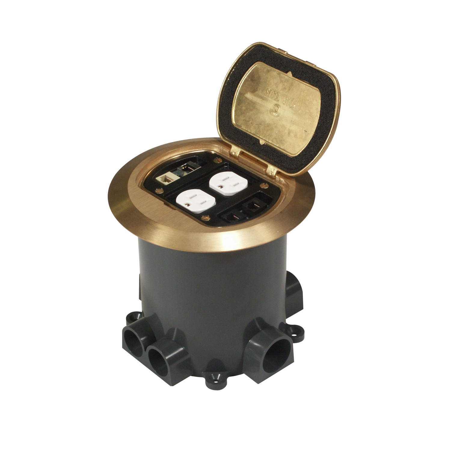 Product image for Floor box 4 keystone jacks for 68-P series