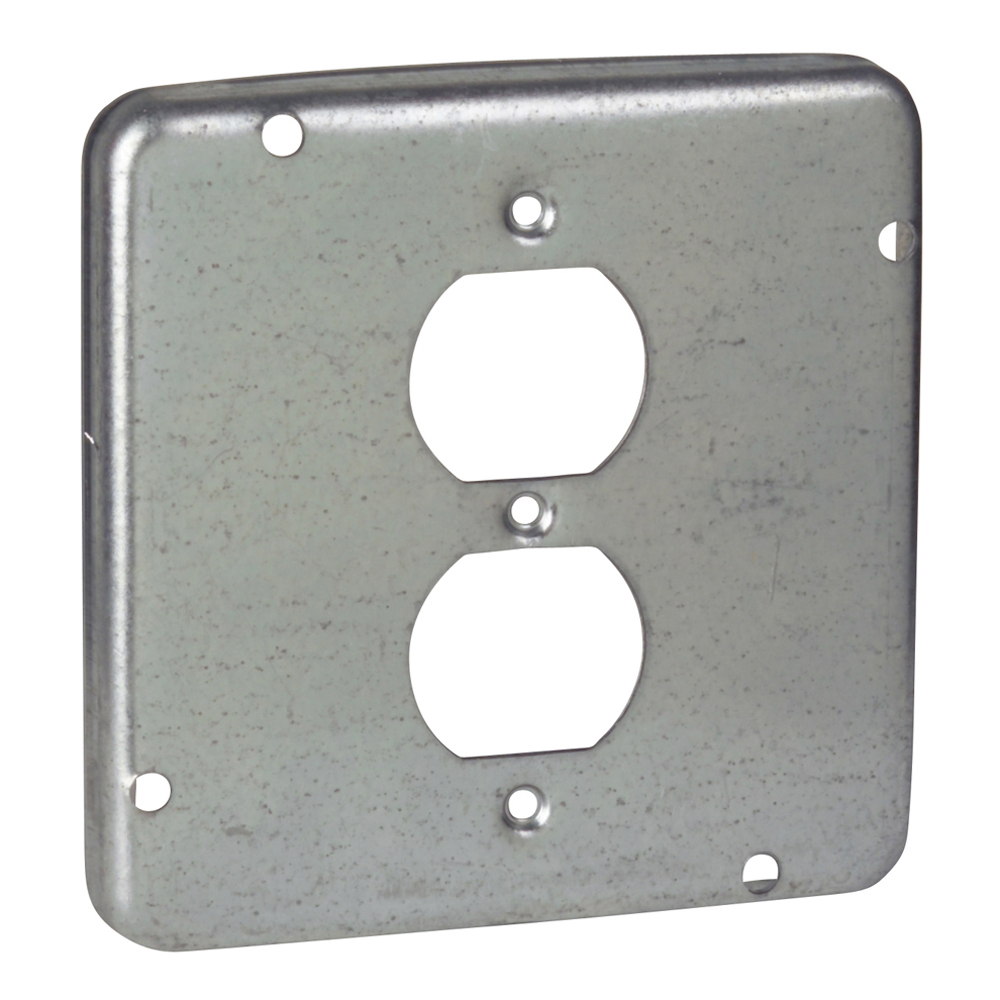 Product image for 4-11/16 SQ SURF CVR, 1 DUPLEX