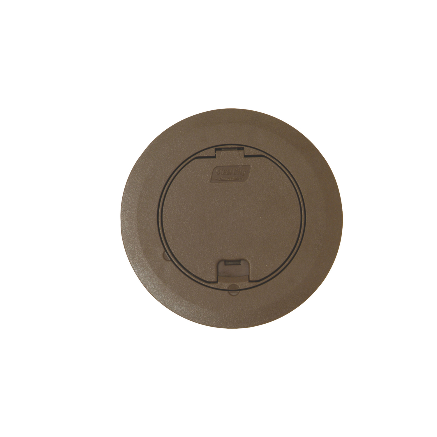 Product image for Recessed floor box cover kit PVC brown 3-3/8in