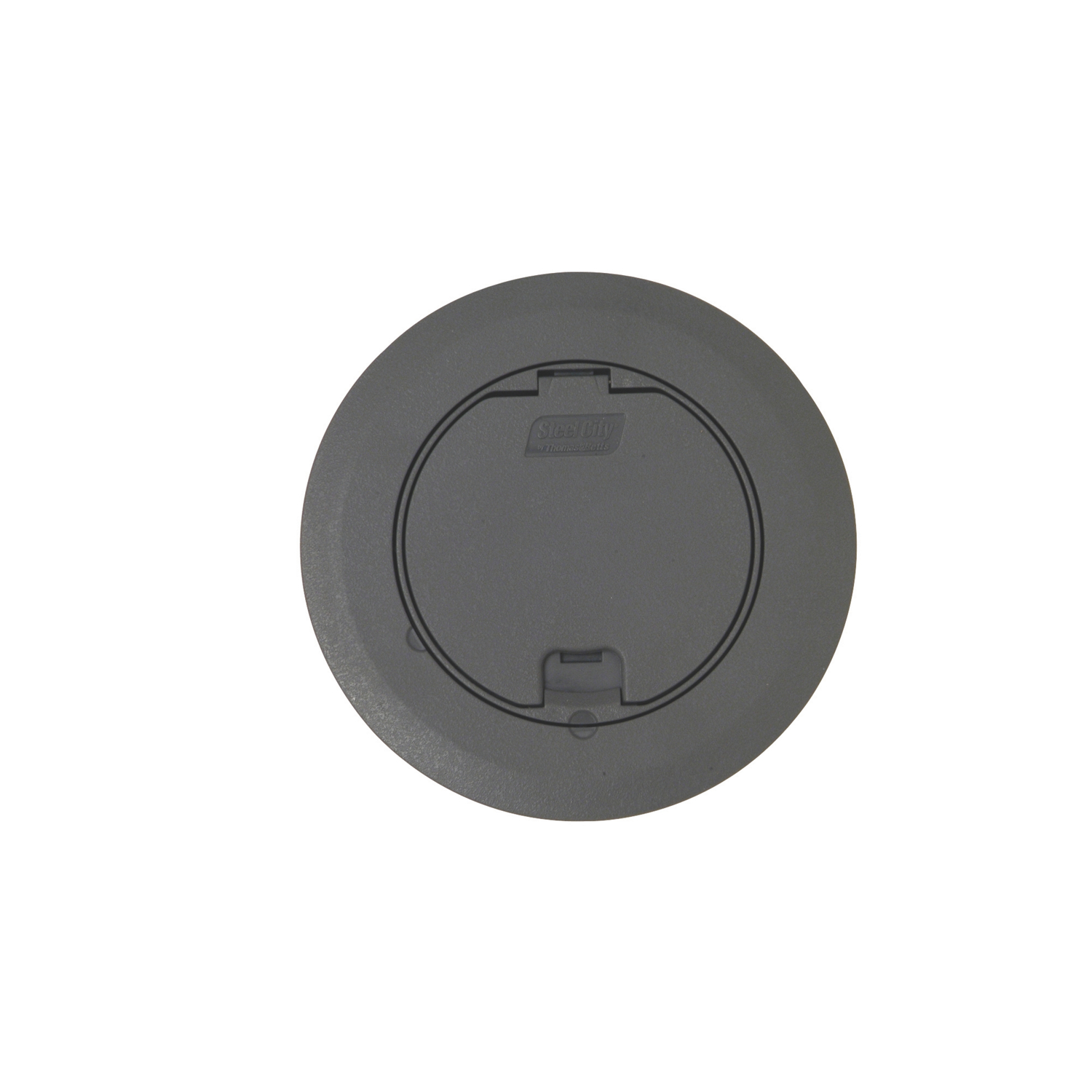 Product image for Recessed floor box cover kit PVC grey 3-3/8in
