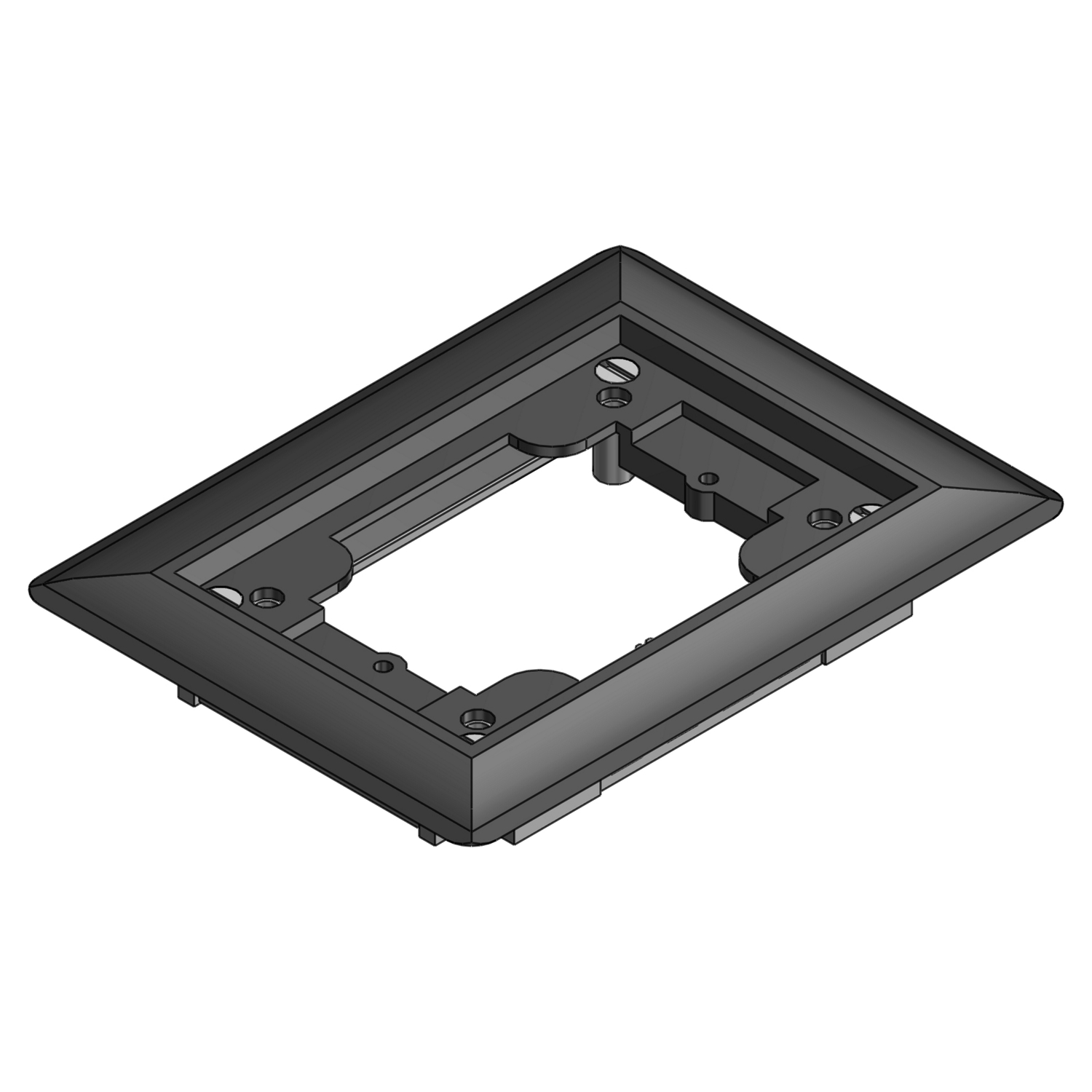 Product image for Carpet activation 1-gang non-metallic for floor box black