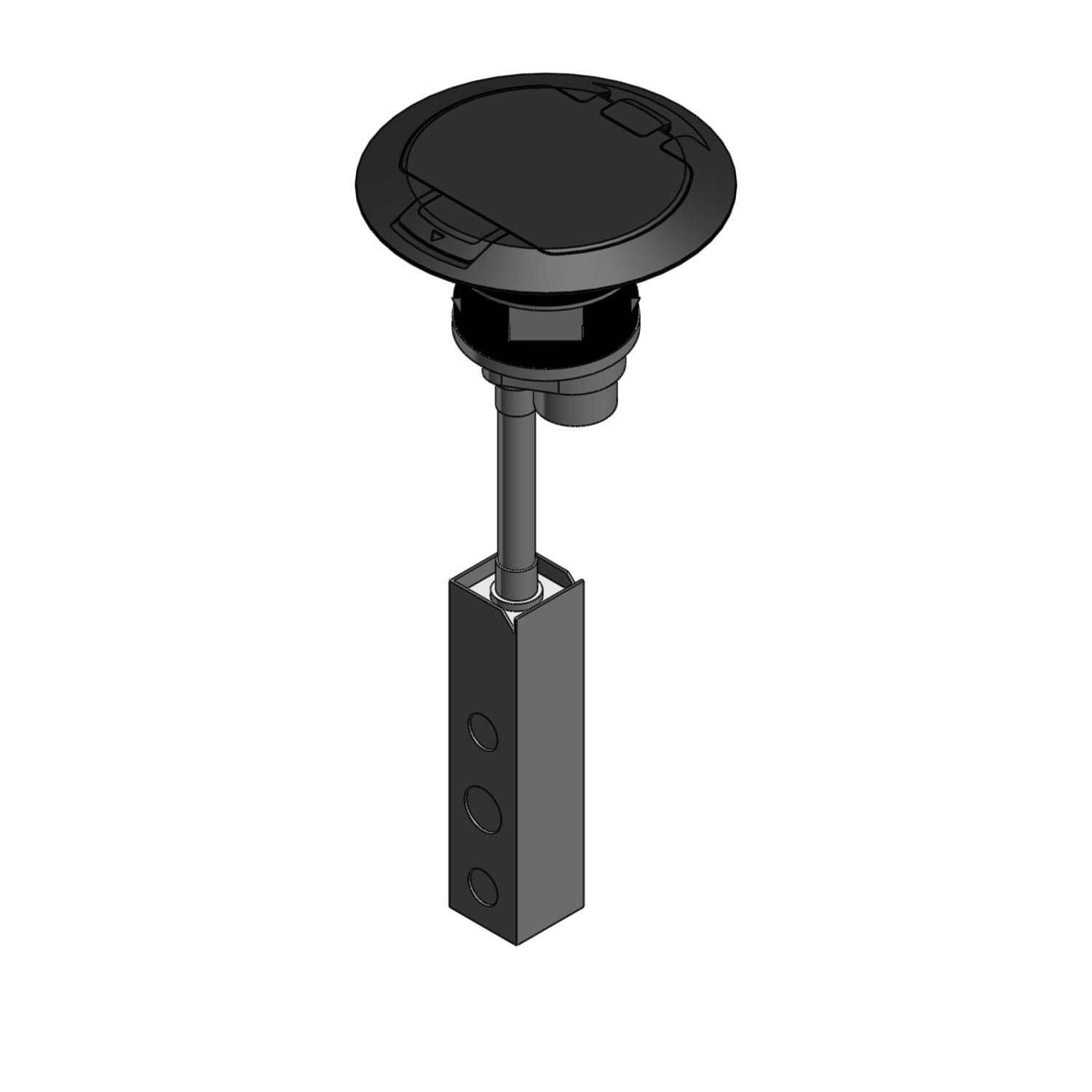 Product image for Cover poke-through zinc black
