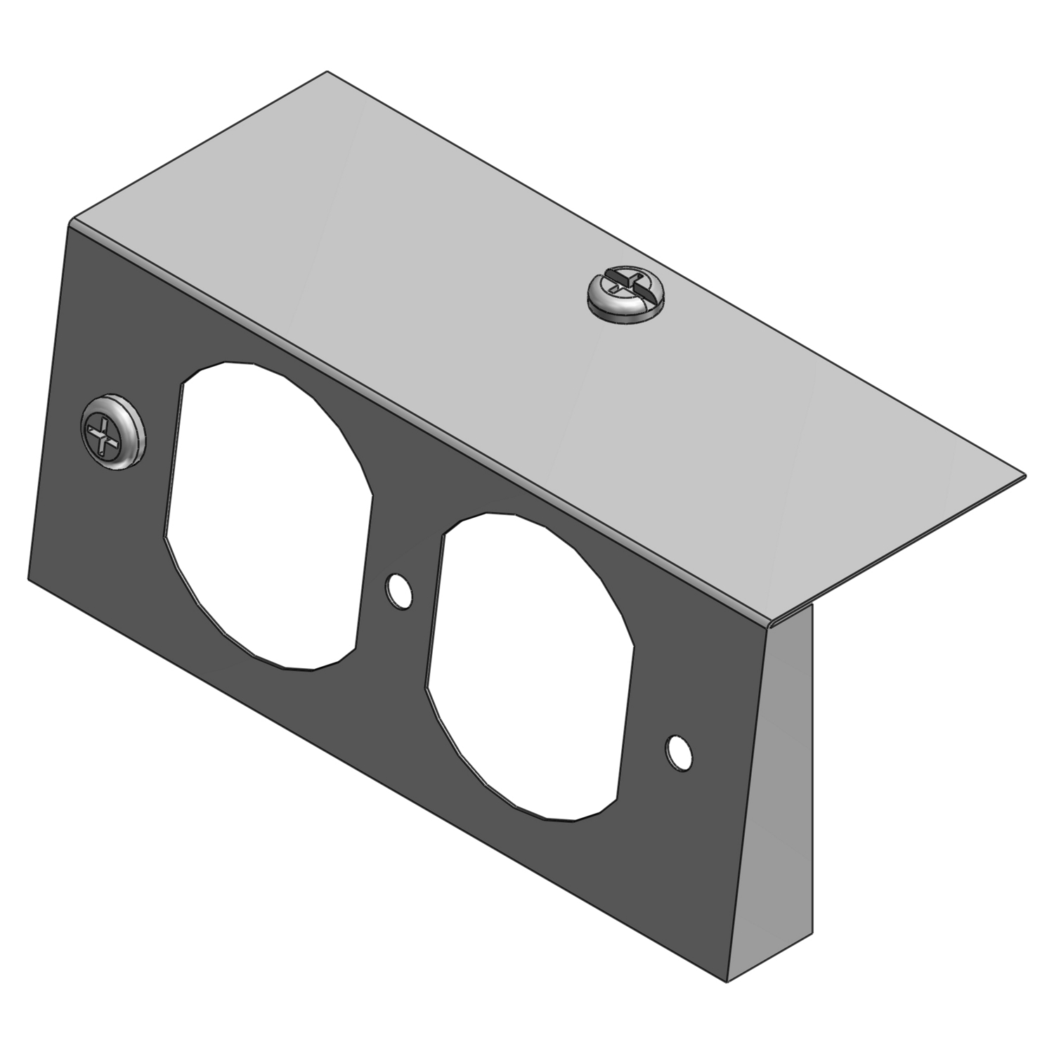 Product image for Plate duplex receptacle steel for 664-S floor box