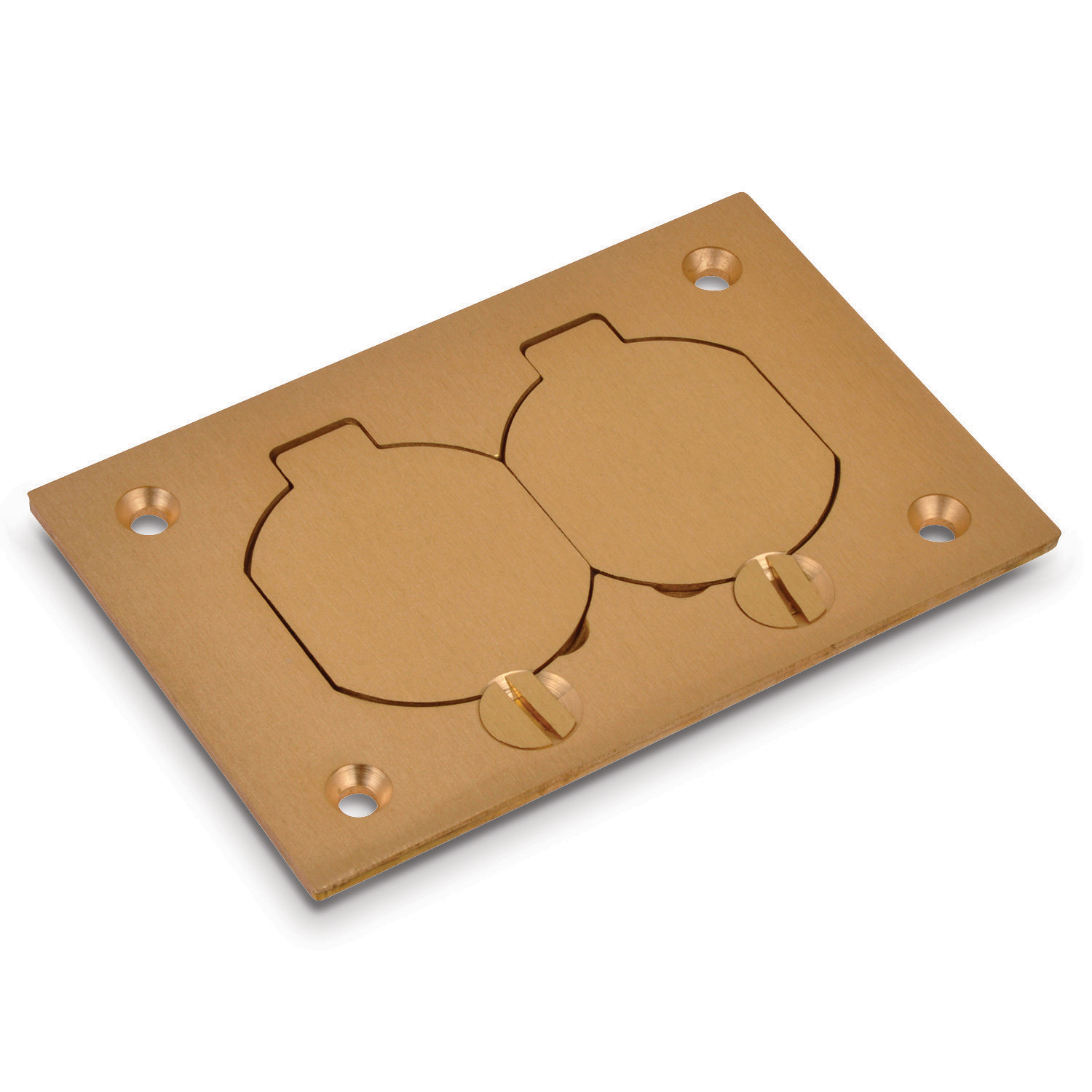 Product image for Cover plate duplex lift lid brass MopTite