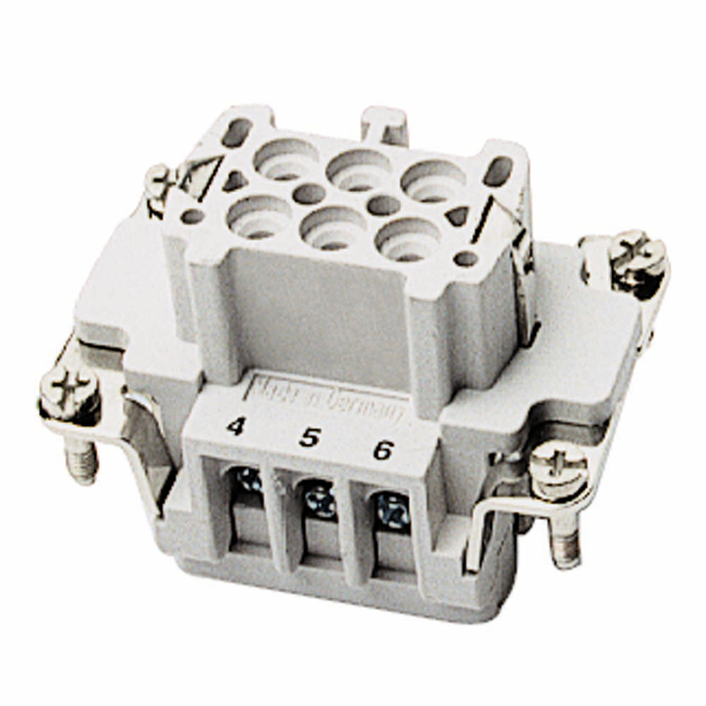 Product image for Insert female 6+G 20-14AWG 16A 600V screw