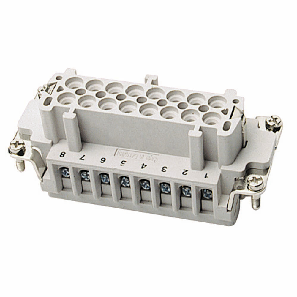 Product image for Insert female 16+G 20-14AWG 16A 600V screw