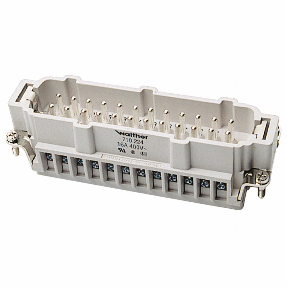Product image for Insert male 24+G 20-14AWG 16A 600V screw