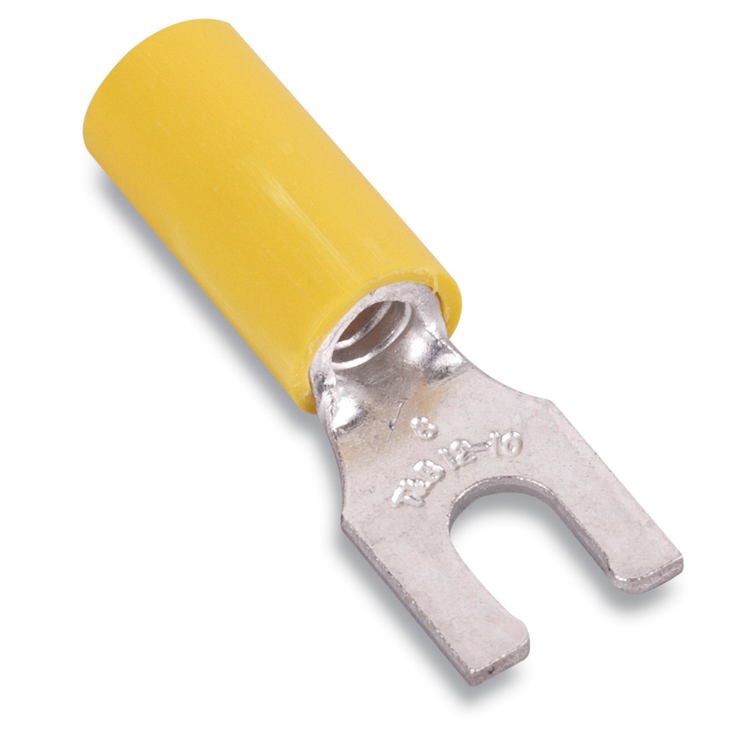 Product image for Terminal fork nylon 12-10AWG yellow STA-KON