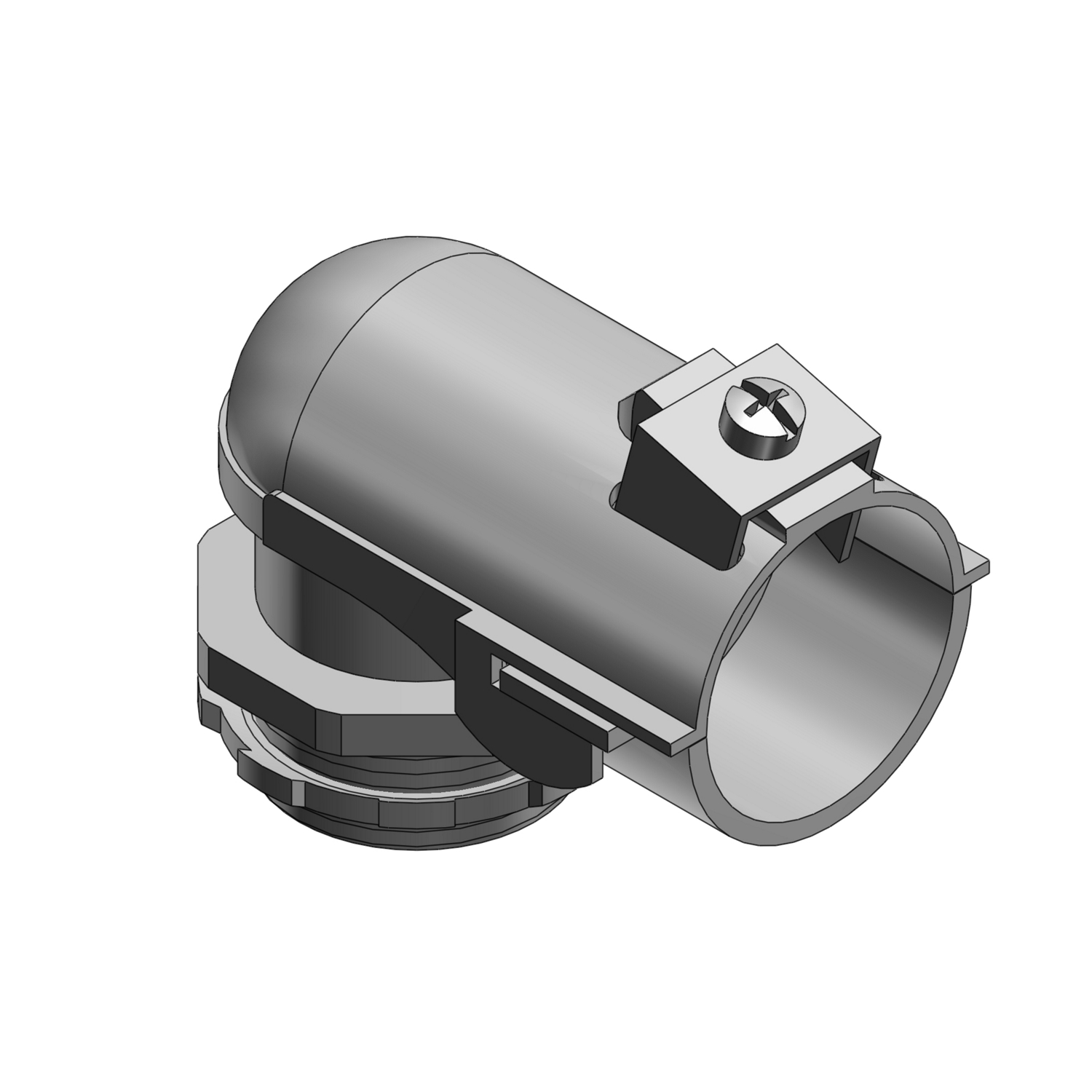 Product image for Connector 90.. angle malleable iron 1-1/4in