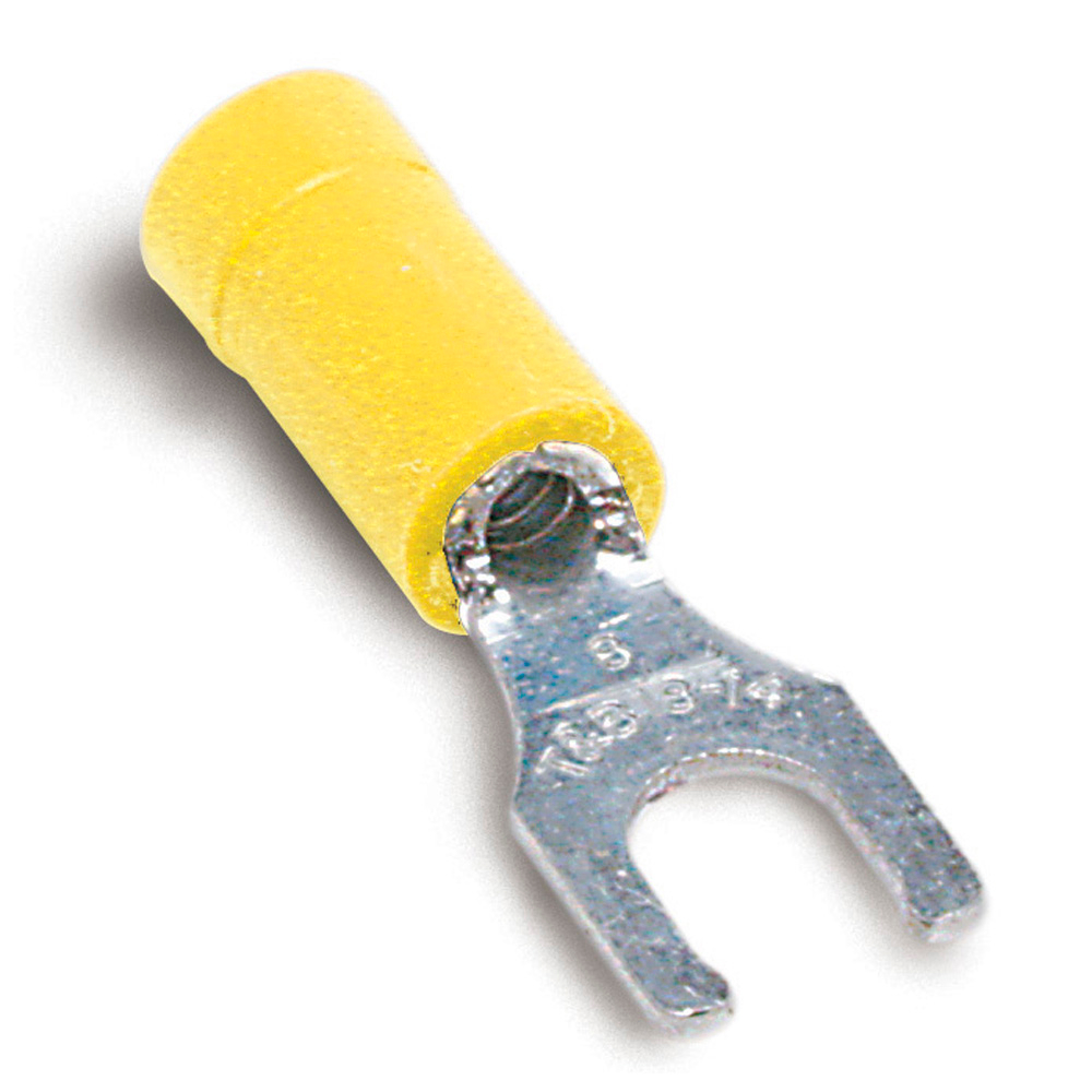 Product image for Crimp fork lock terminal H-12/10ga yellow