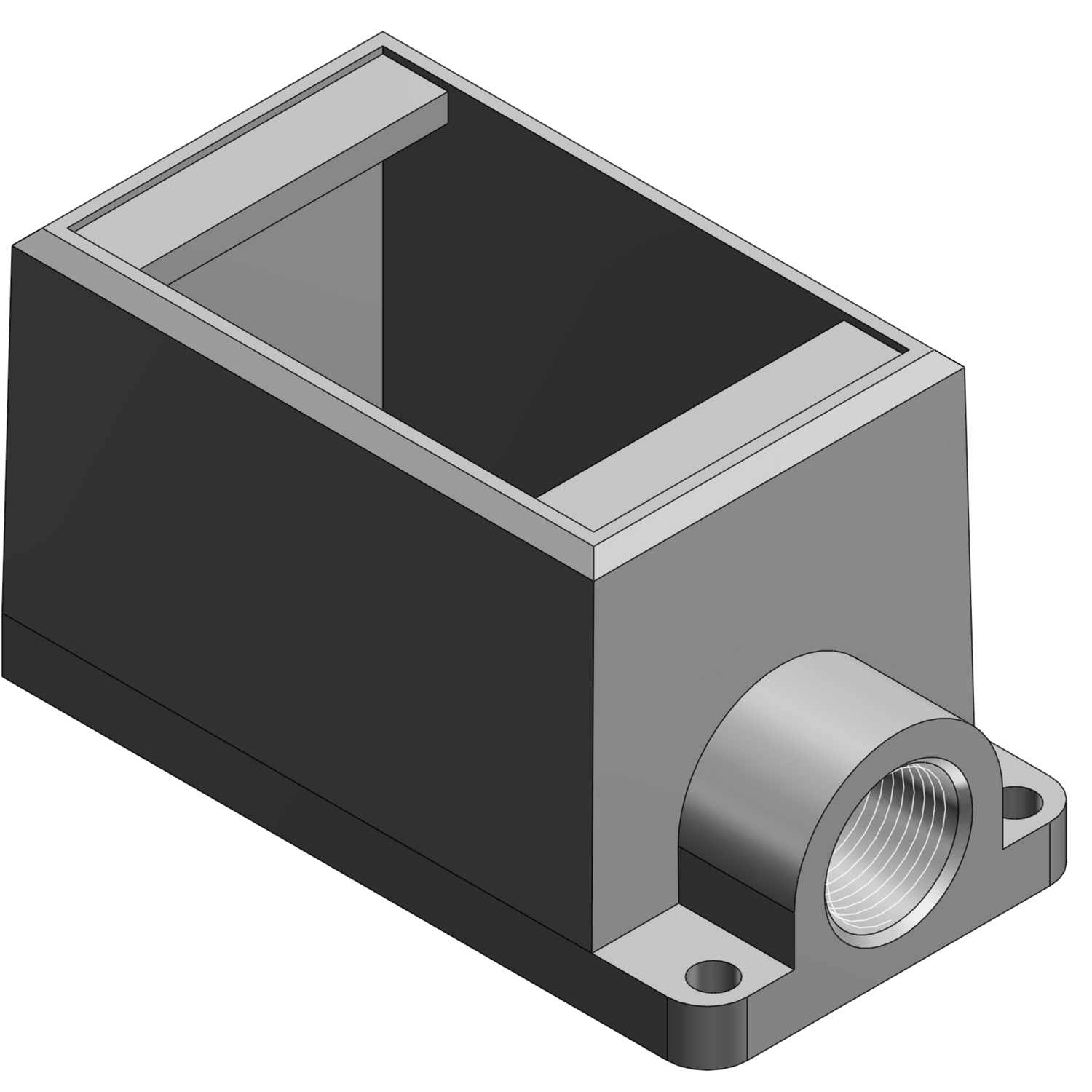 Product image for 3/4 INCH, 1G-DEEP BOX, IRON, D-END