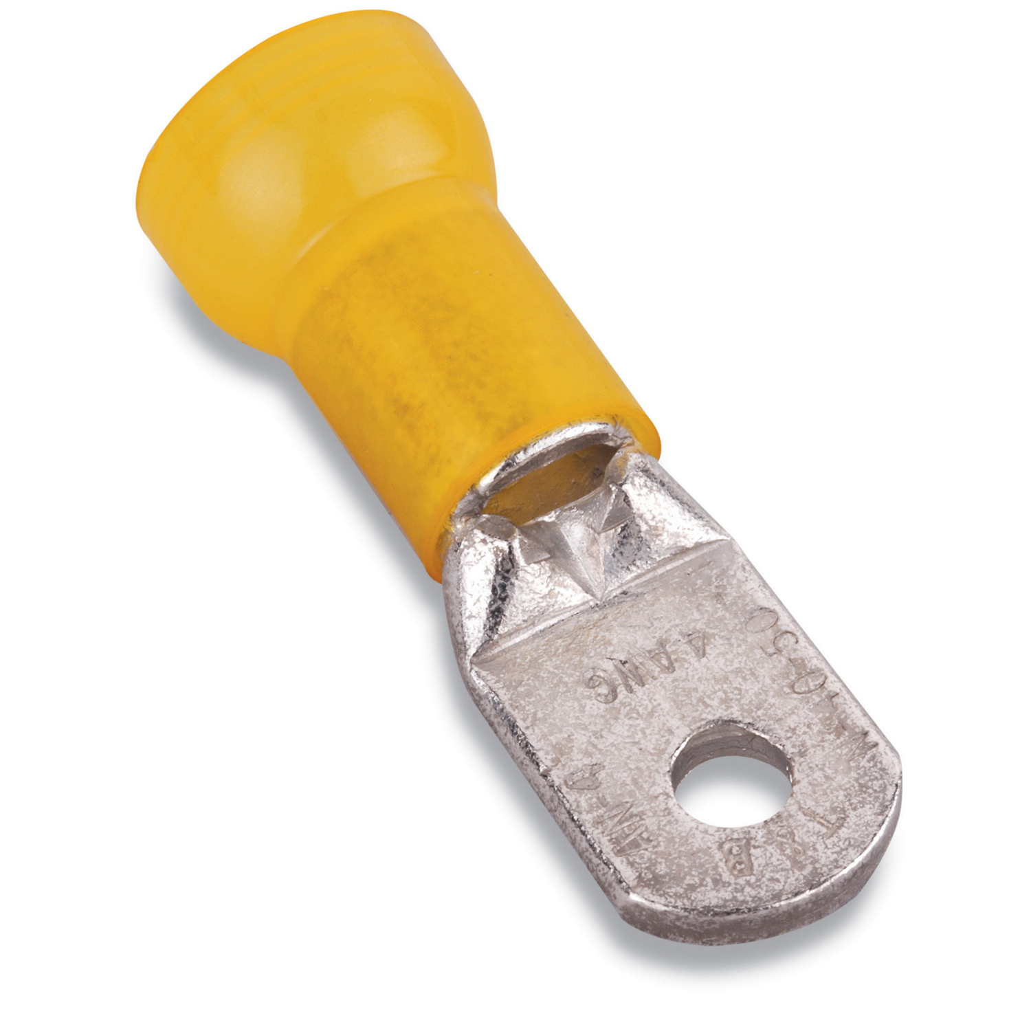 Product image for Terminal ring insulated nylon #2/0AN AWG 3/8" yellow