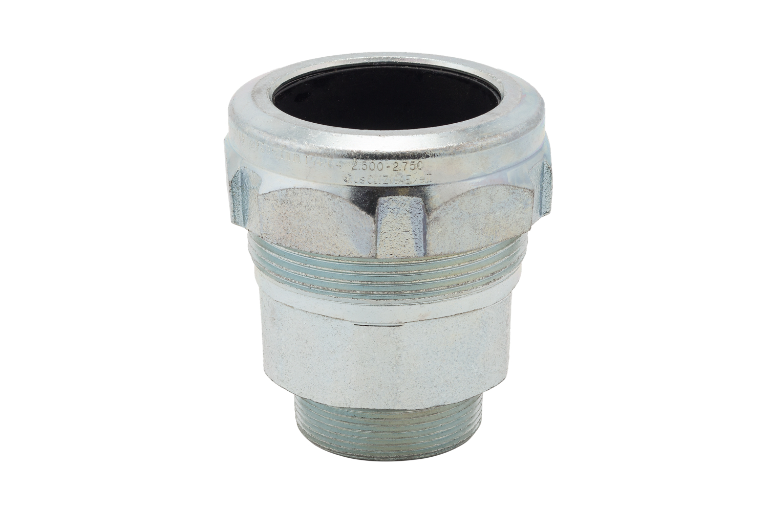 Product image for Connector cable straight steel 2in 2.5 to 2.75in