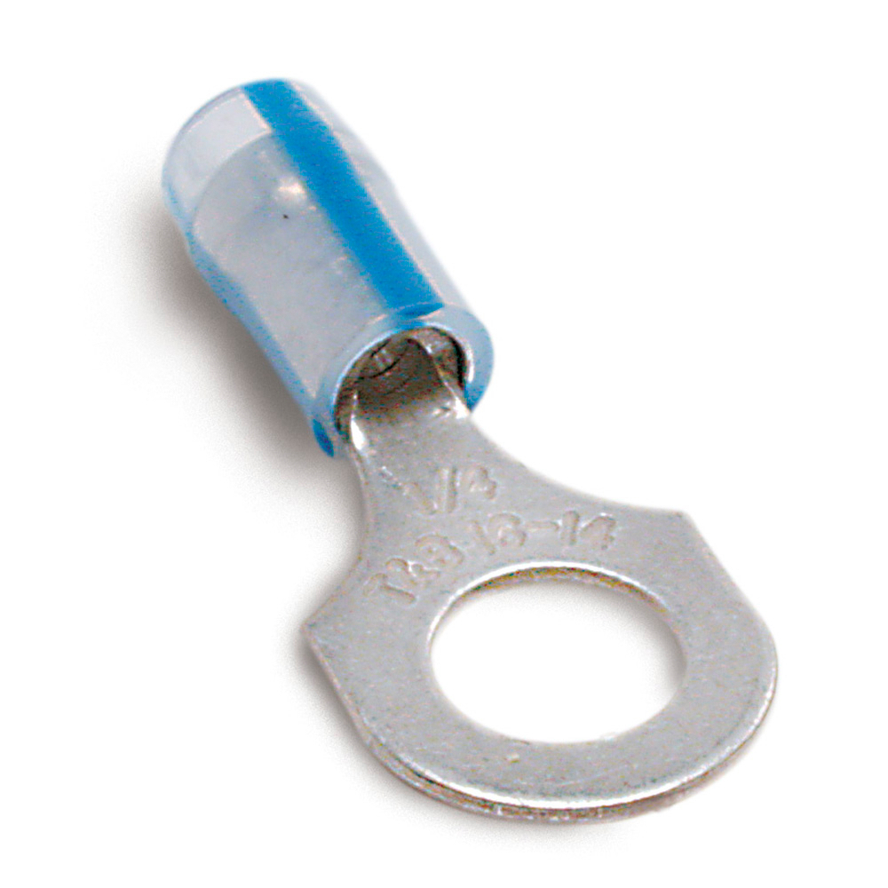 Product image for Terminal ring tefzel insulated 22-18AWG 1/4" red