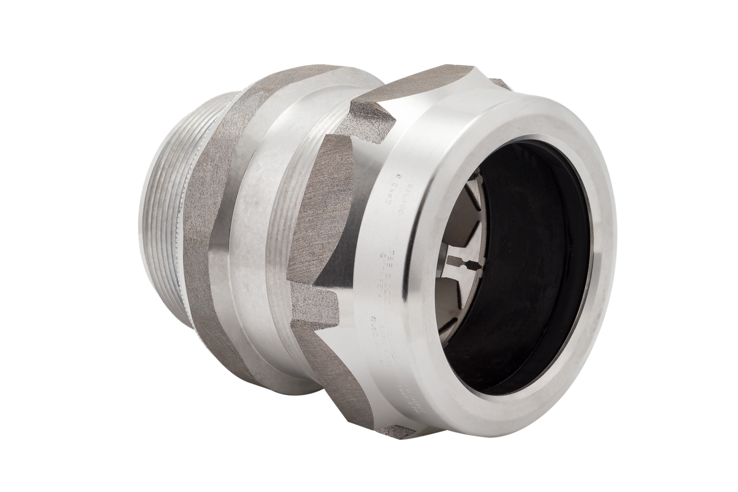 Product image for Connector cable straight alu 4in 3.665 to 4.34in